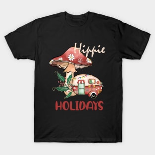 Hippie Holidays Christmas T-Shirt